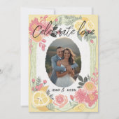 Celebrate Love Personalized Simple Modern wedding 招待状 (正面)