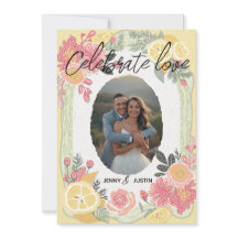 Celebrate Love Personalized Simple Modern wedding