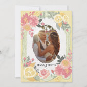 Celebrate Love Photo Floral wedding 招待状 (正面)