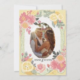 Celebrate Love Photo Floral wedding 招待状
