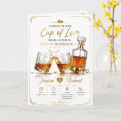 "Celebrate Love with Whiskey and Romance" カード (黄色い花)