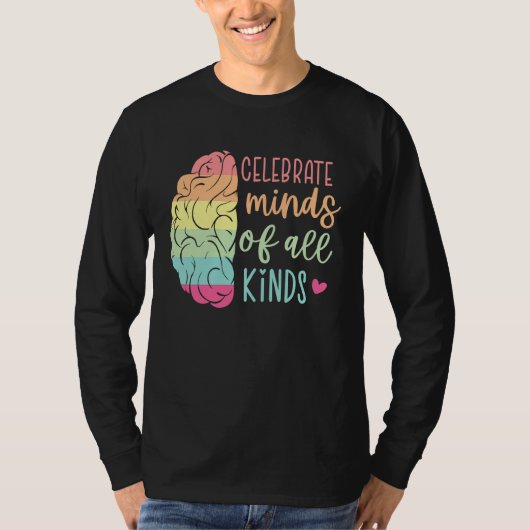 Celebrate Minds Of All Kinds Autism Awareness Mont Tシャツ (正面)