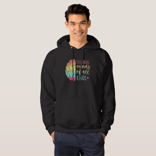 Celebrate Minds Of All Kinds Neurodiversity Autism パーカ (正面フル)