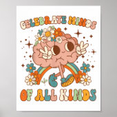 Celebrate Minds Of All Kinds Neurodiversity Mental ポスター (正面)