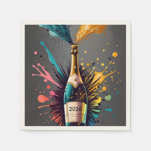 Celebrate NYE  スタンダードカクテルナプキン (正面)