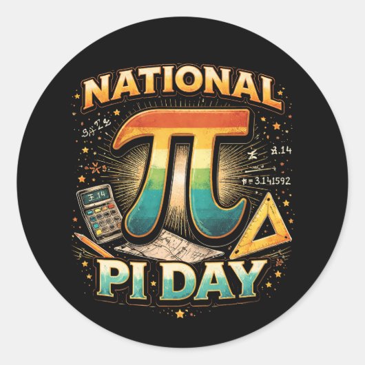 Celebrate Pi ラウンドシール (正面)