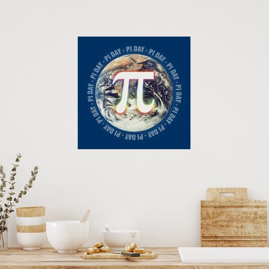 Celebrate Pi Day on Earth | Math ポスター (キッチン)
