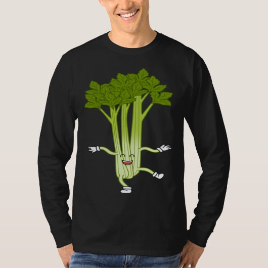 Celebrate the Celery Ironic Food Quote Vegetables Tシャツ (正面)