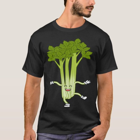 Celebrate the Celery Ironic Food Quote Vegetables Tシャツ (正面)