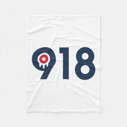 Celebrate The Nine One Eight Tulsa Oklahoma 918 Ar フリースブランケット (正面)