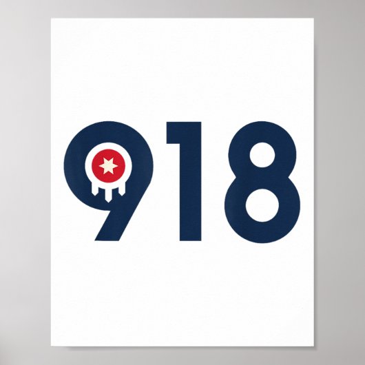 Celebrate The Nine One Eight Tulsa Oklahoma 918 Ar ポスター (正面)