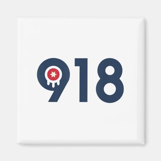 Celebrate The Nine One Eight Tulsa Oklahoma 918 Ar マグネット (正面)