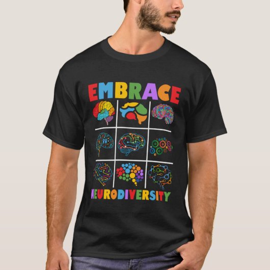 Celebrate The Spectrum Embrace Neurodiversity Auti Tシャツ (正面)