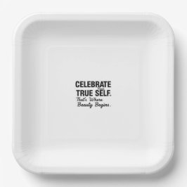 Celebrate True Self Paper & Party Plates ペーパープレート