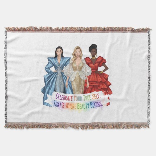 Celebrate True Self Sticker スローブランケット (正面)