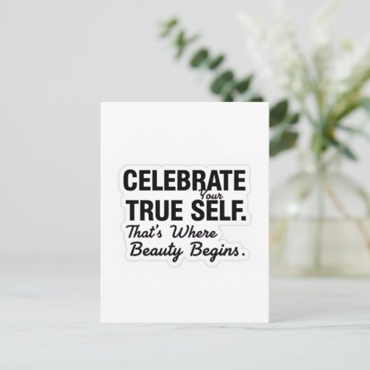 Celebrate True Self Sticker ポストカード (スタンド正面)