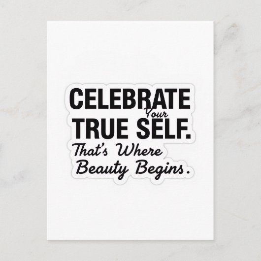 Celebrate True Self Sticker ポストカード (正面)