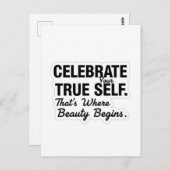 Celebrate True Self Sticker ポストカード (正面/裏面)