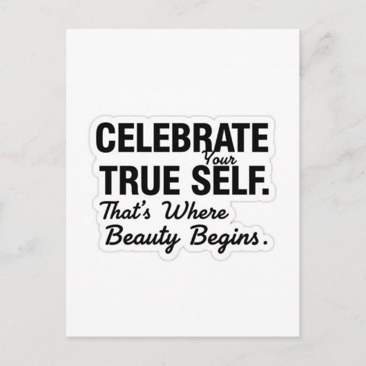Celebrate True Self Sticker ポストカード (正面)