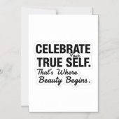 Celebrate True Self Sticker マグネット招待状 (正面)