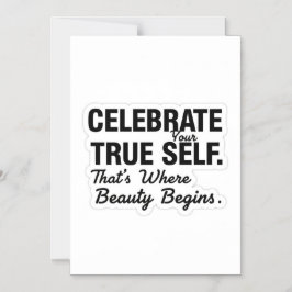 Celebrate True Self Sticker マグネット招待状