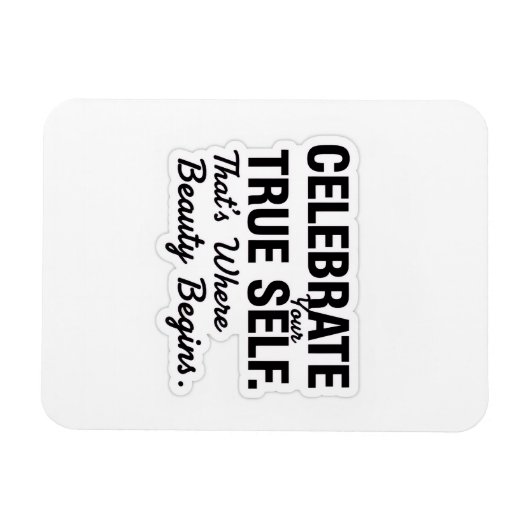 Celebrate True Self Sticker マグネット (横)
