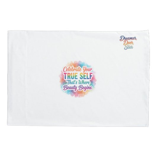 Celebrate True Self Sticker 枕カバー (裏面)