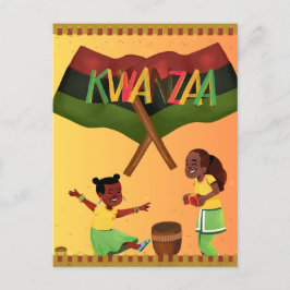 "Celebrate Unity: A Joyful Kwanzaa Gathering" ポストカード