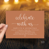 Celebrate With Us Elegant Wedding Reception Dinner 招待状