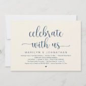 Celebrate With Us Elegant Wedding Reception Dinner 招待状 (正面)
