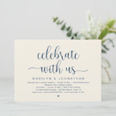 Celebrate With Us Elegant Wedding Reception Dinner 招待状 (スタンド正面)