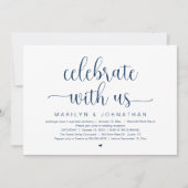 Celebrate With Us Elegant Wedding Reception Dinner 招待状 (正面)