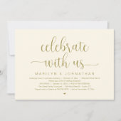 Celebrate With Us Elegant Wedding Reception Dinner 招待状 (正面)