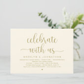 Celebrate With Us Elegant Wedding Reception Dinner 招待状 (スタンド正面)