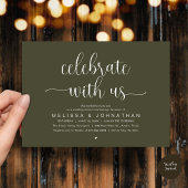 Celebrate With Us Modern Minimalist Wedding Dinner 招待状