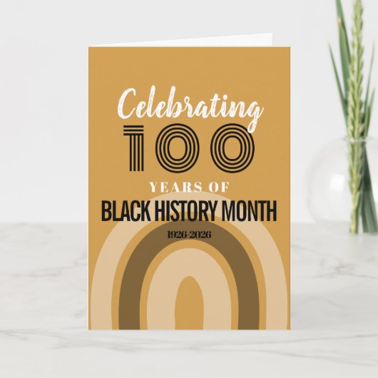 Celebrating 100 Years Of Black History Month カード (正面)