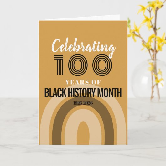 Celebrating 100 Years Of Black History Month カード (黄色い花)