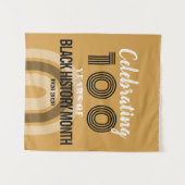 Celebrating 100 Years Of Black History Month タペストリー (正面(横))