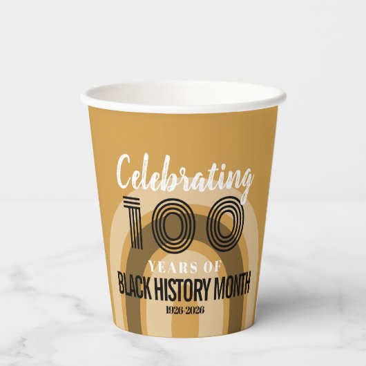 Celebrating 100 Years Of Black History Month 紙コップ (裏面)