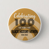 Celebrating 100 Years Of Black History Month 缶バッジ (正面)
