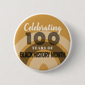 Celebrating 100 Years Of Black History Month 缶バッジ (正面)