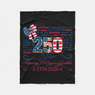 Celebrating 250 America Years of Freedom USA フリースブランケット