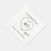 Celebrating 40 Years Anniversary with Wreath スタンダードランチョンナプキン (角)