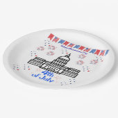 Celebrating 4th of July  ペーパープレート (アングル)