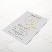 Celebrating 50 Years Anniversary Photo 箔招待状 (回転した状態)