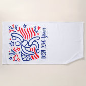 celebrating America’s 250th anniversary ビーチタオル (正面)
