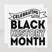 Celebrating Black History Month 招待状 (正面/裏面)