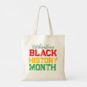 Celebrating Black History Month design トートバッグ (裏面)