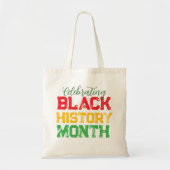 Celebrating Black History Month design トートバッグ (正面)