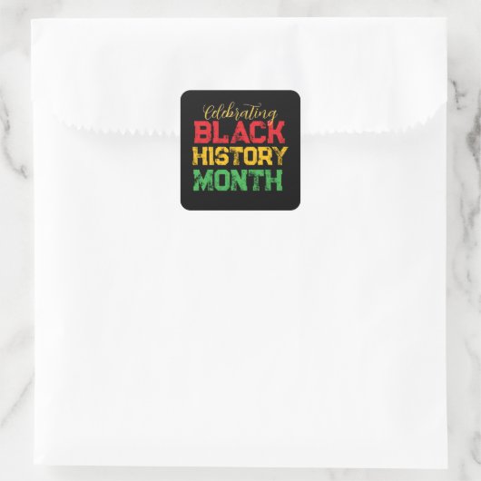 Celebrating Black History Month Personalized スクエアシール (バッグ)